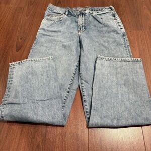 Indigo Palms Mens Relaxed Classic Fit Straight Blue Denim Jeans 33x32 Light Wash